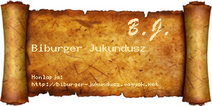 Biburger Jukundusz névjegykártya